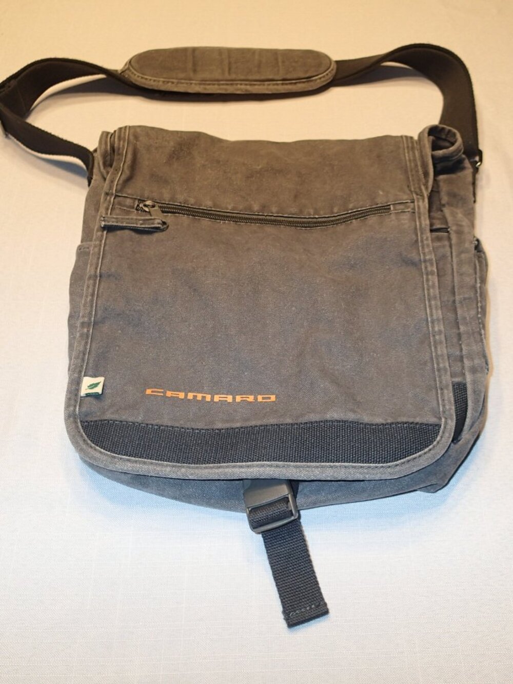 Camaro Canvas Messenger Bag, Grey